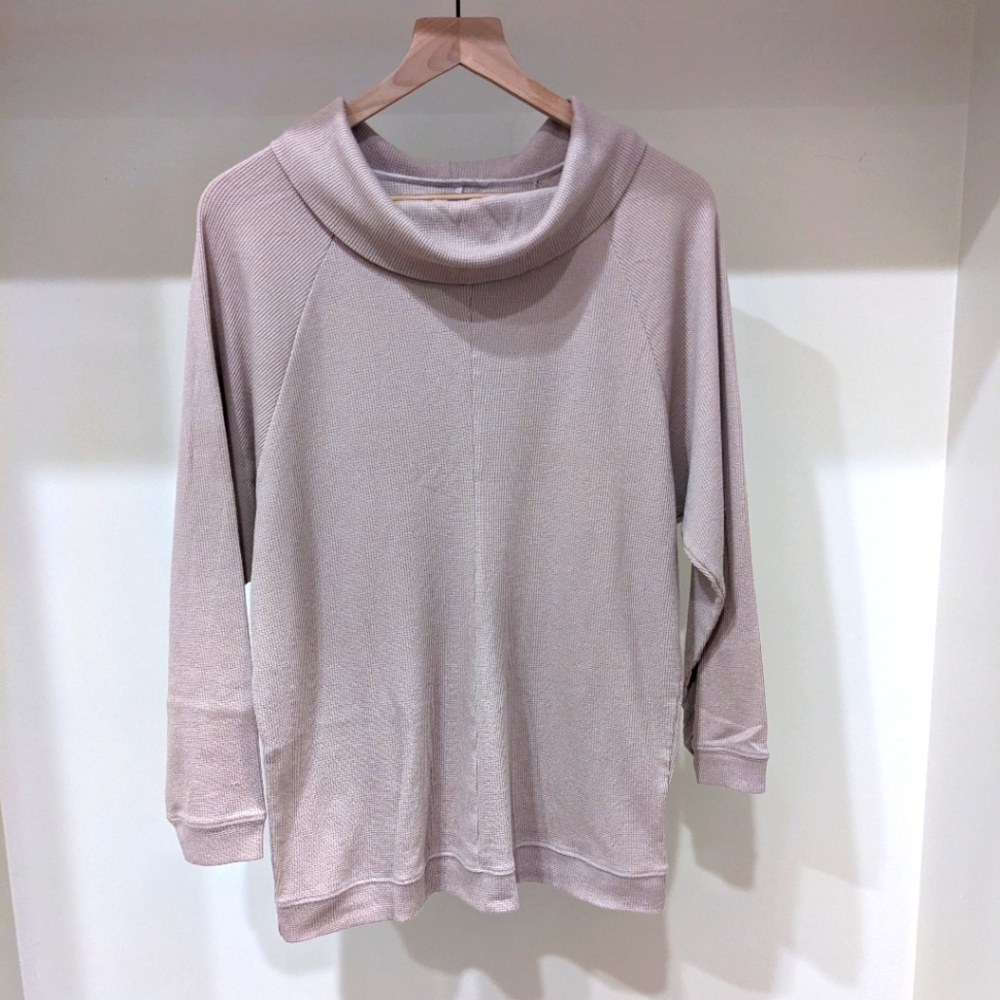Old Navy Maternity Funnel Neck Waffle Knit Top - Icelandic Mine